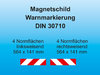 Magnetschild Warnmarkierung rot/weiß DIN 30710 / 564 x 141 mm