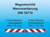 Magnetschild Warnmarkierung rot/weiß DIN 30710 / 846 x 141 mm