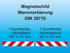 Magnetschild Warnmarkierung rot/weiß DIN 30710 / 987 x 141 mm